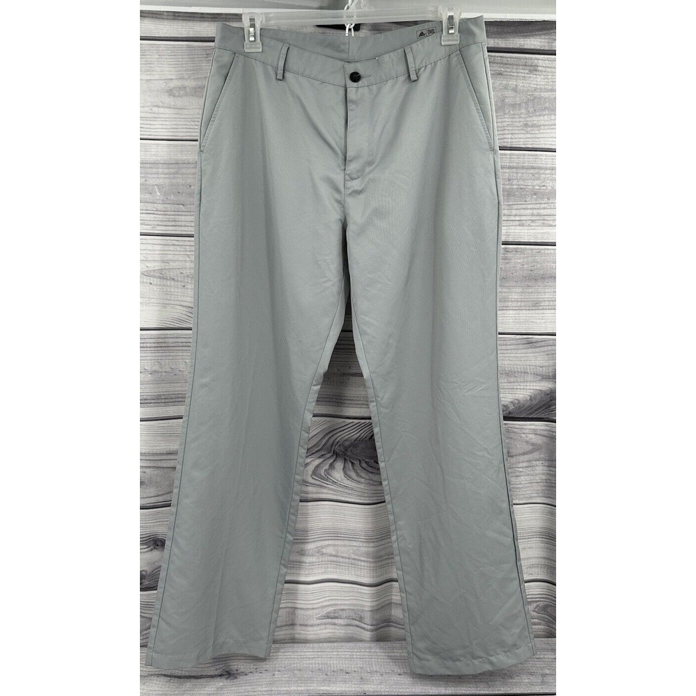 ADIDAS CLIMALITE GOLF PANTS Men's Size 34 X 32 LIGHT GREY POLYESTER